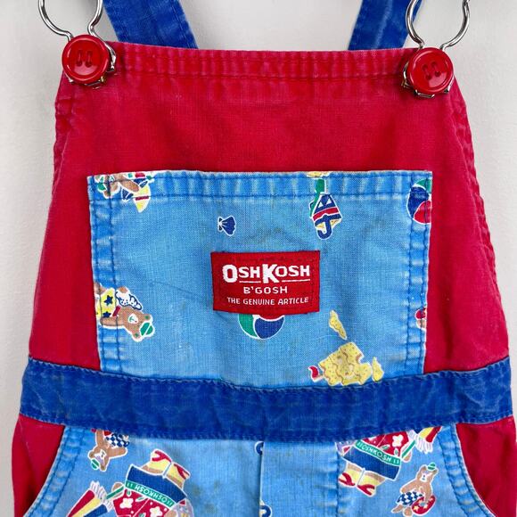 Vintage OshKosh B'gosh Beach Beach Shortalls 4T USA - Picture 5 of 11